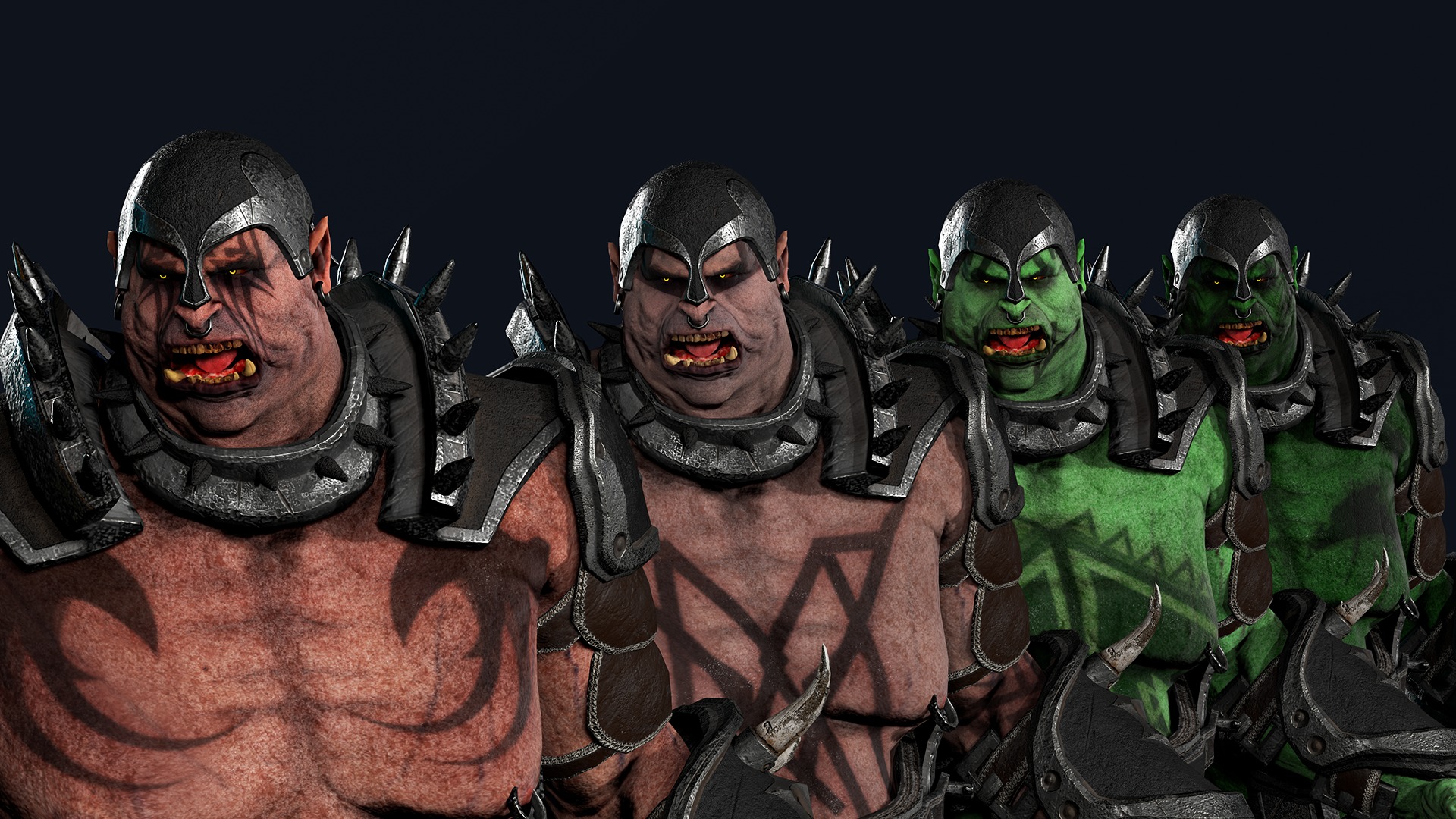 Orc 2 Low-poly 3D model_5