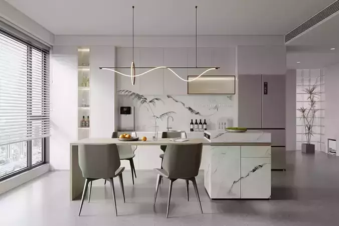 Luxury apartment dining room 5