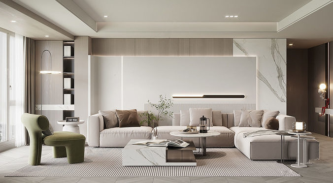 Indoor apartment living room12 3D model