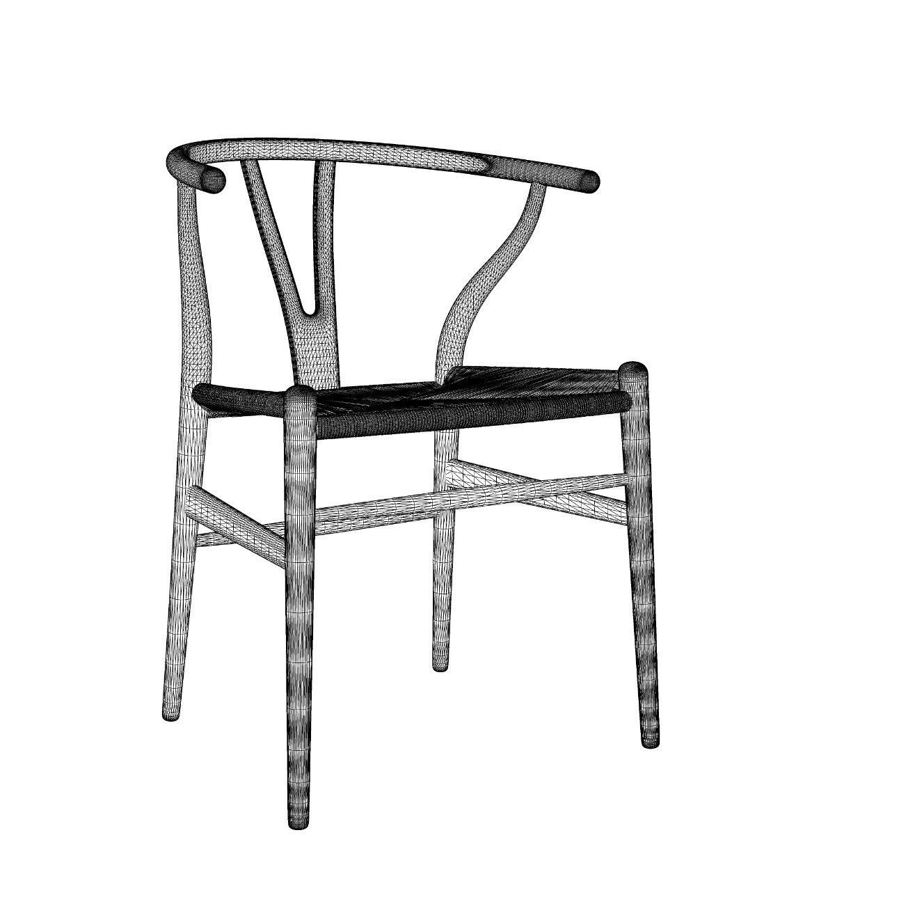 Wishbone Chair by Carl Hansen 3D model_1