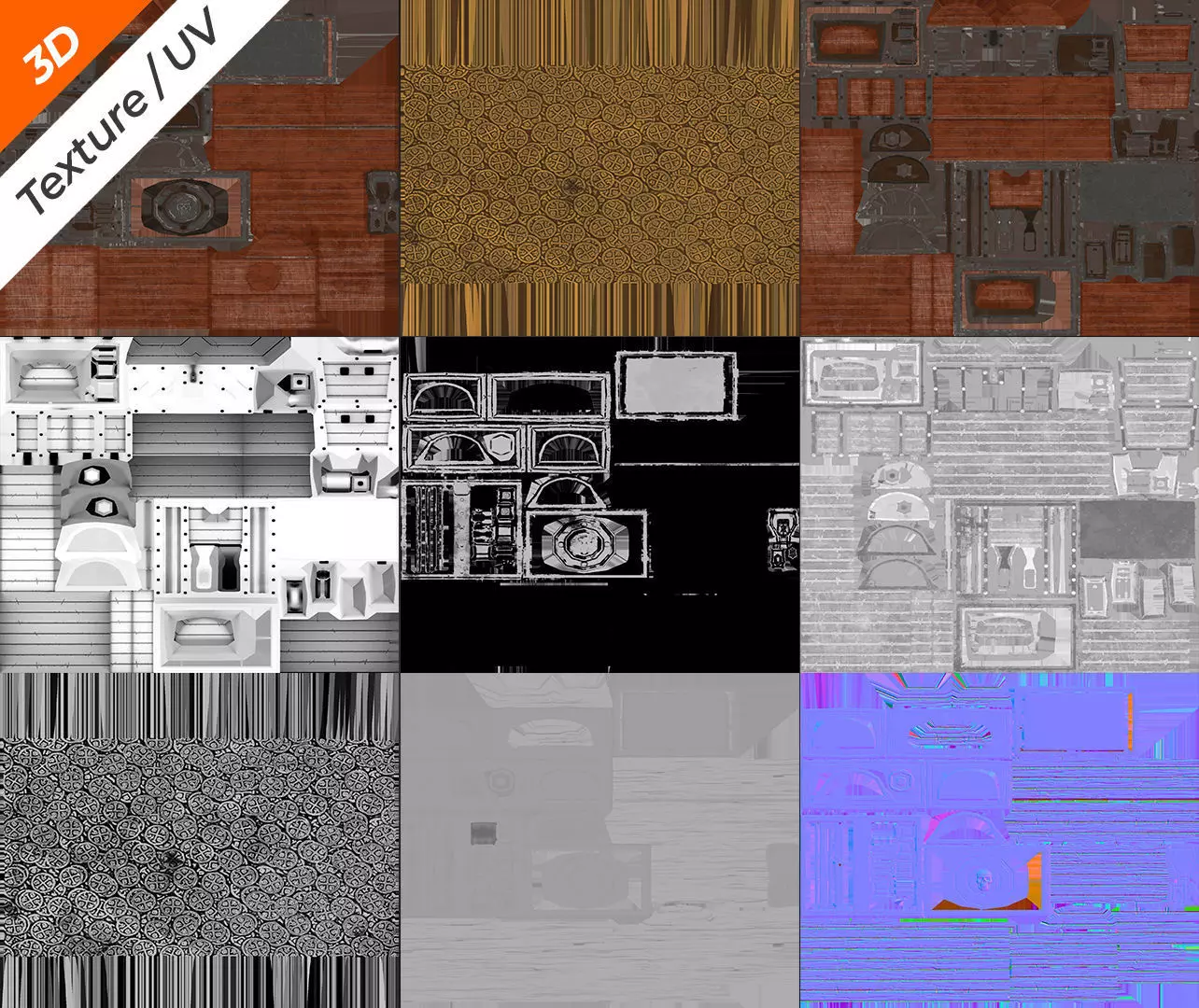 Chest Low-poly 3D model_14