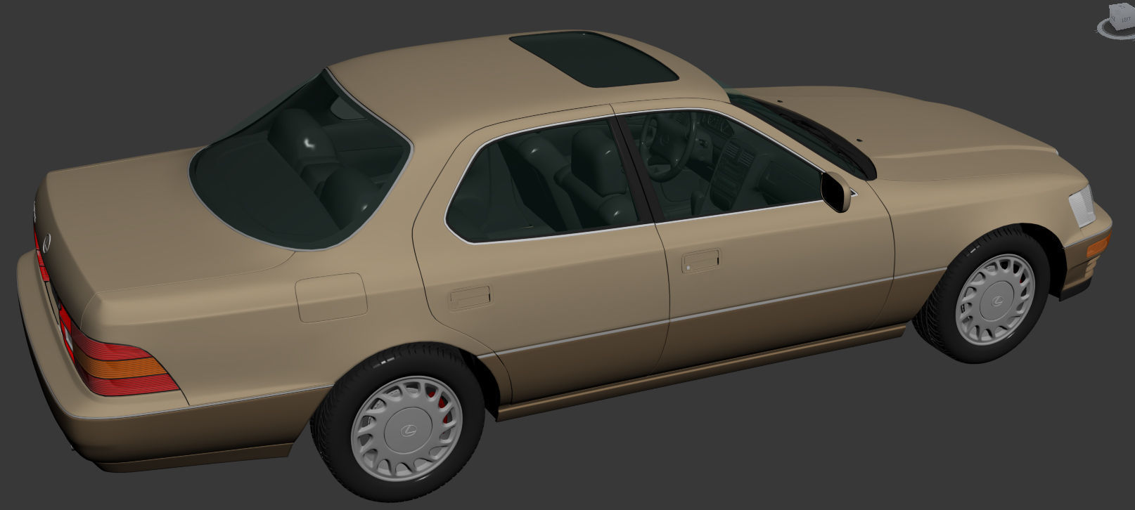 Lexus LS 400 1989 3D model_14