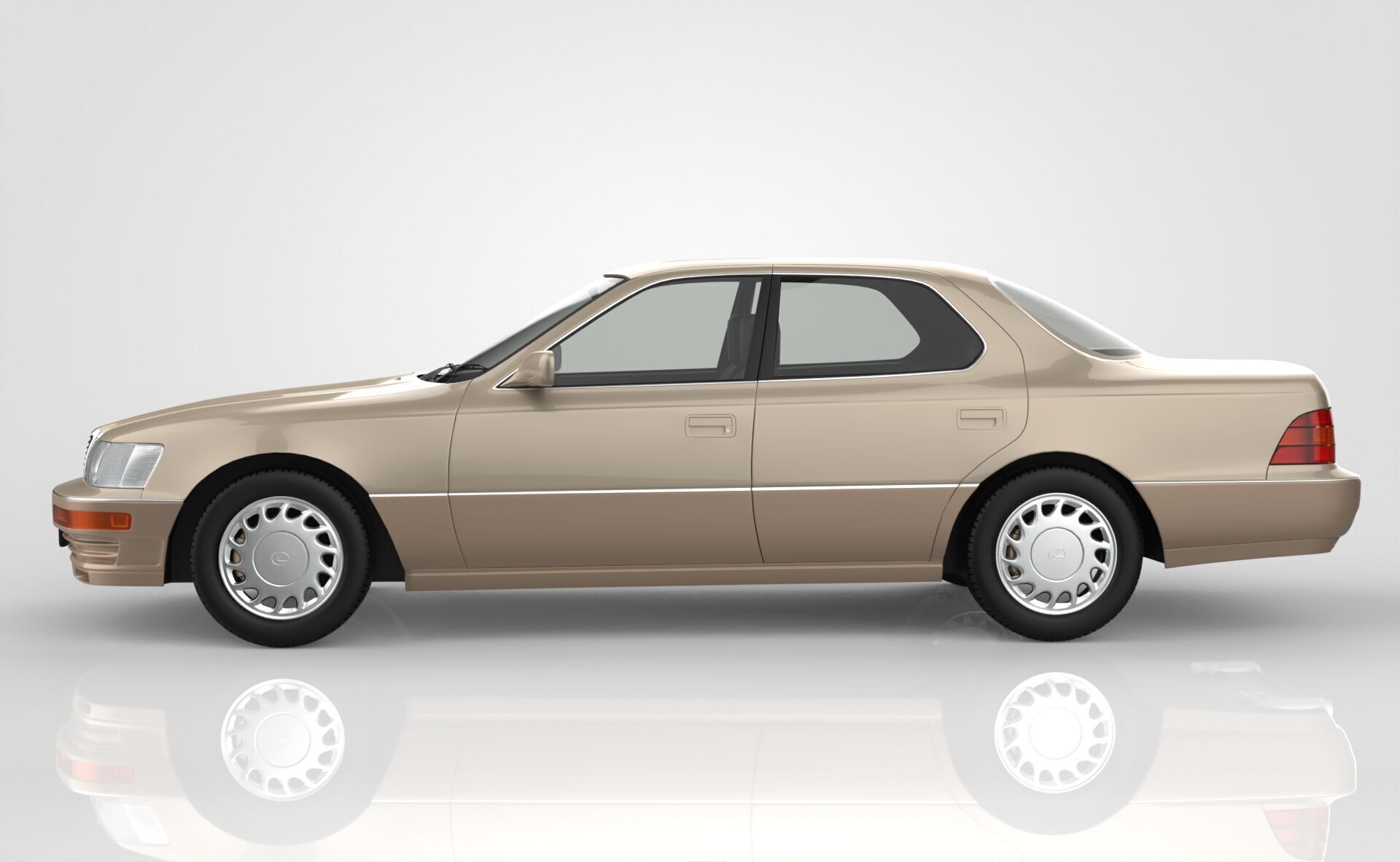 Lexus LS 400 1989 3D model_1