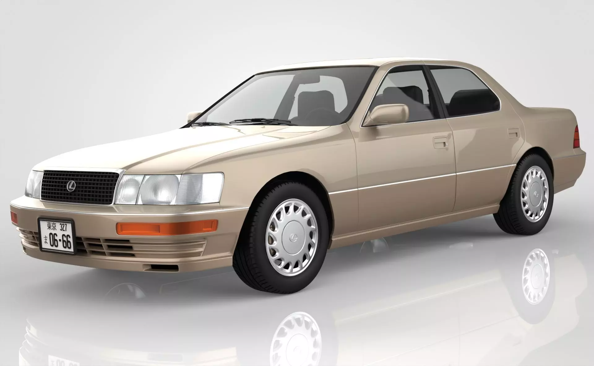 Lexus LS 400 1989 3D model_0