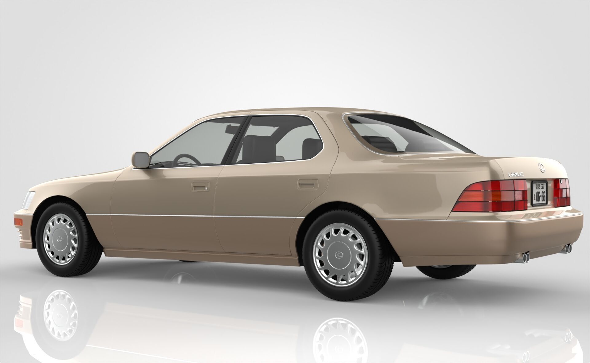 Lexus LS 400 1989 3D model_2