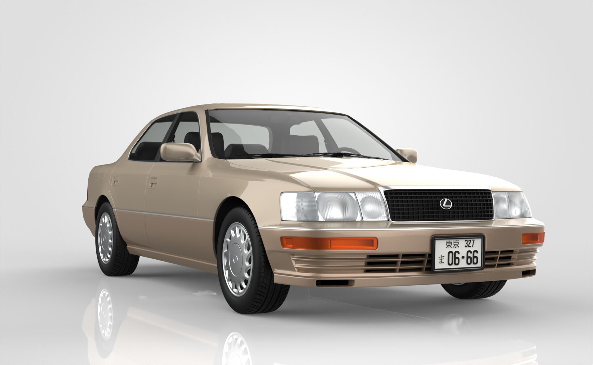 Lexus LS 400 1989 3D model_9