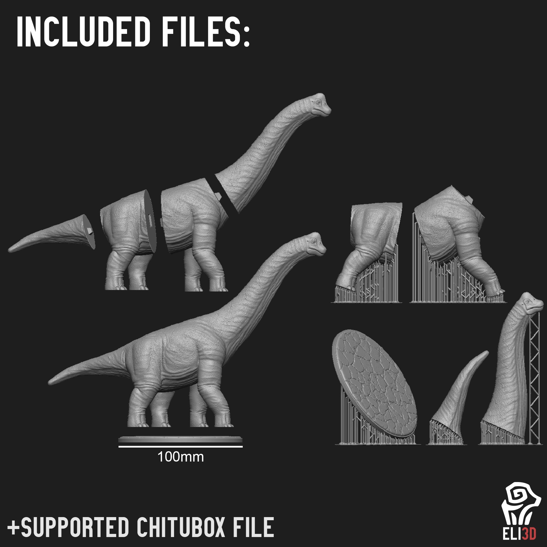 Brachiosaurus - Dinosaur 3D print model_3