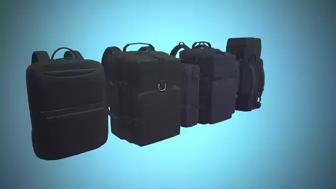 Backpack set stylized