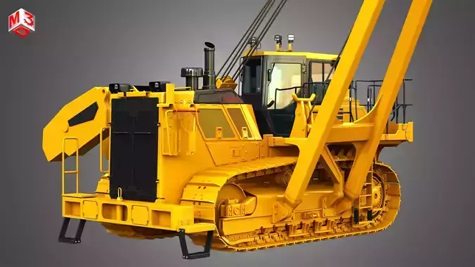 D155CX-8 Oval Track Pipelayer 3D model