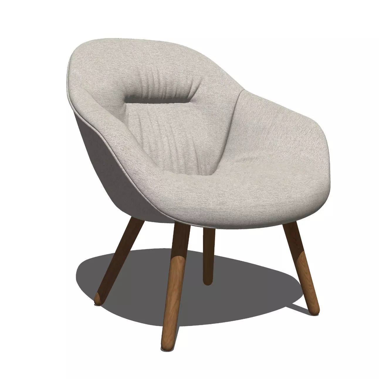 Aal 82 Soft Lounge Chair by Hay 3D model_0