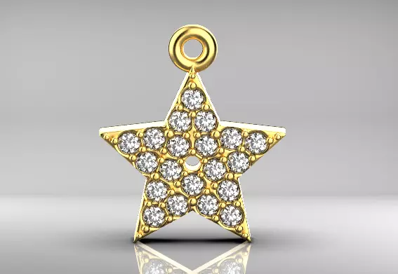 Star pendants 3D print model_0