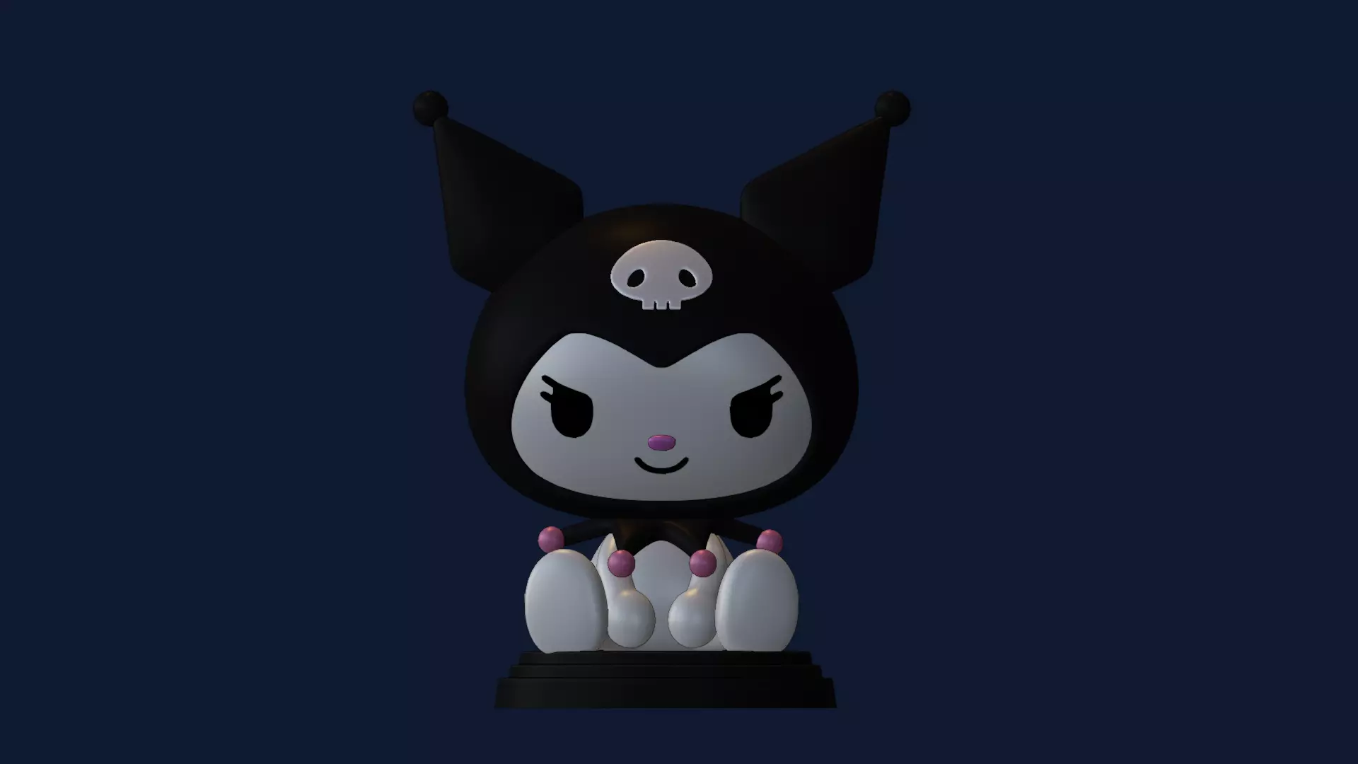 Kuromi Hello Kitty figure 3D print model