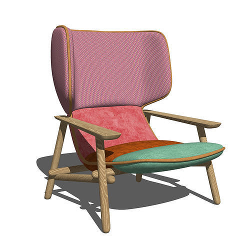 Lilo Wing Chair by Moroso 3D model