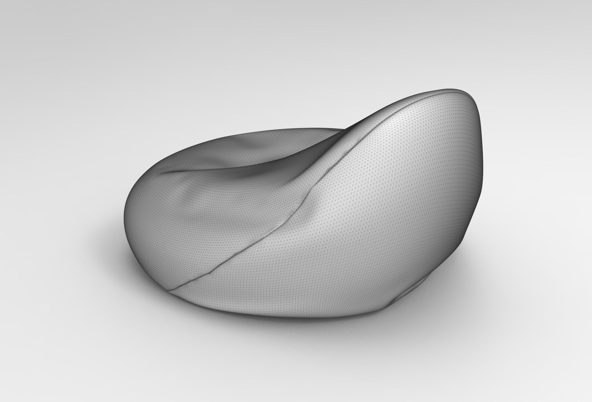 Zimba Mini Pouf Low-poly 3D model_6