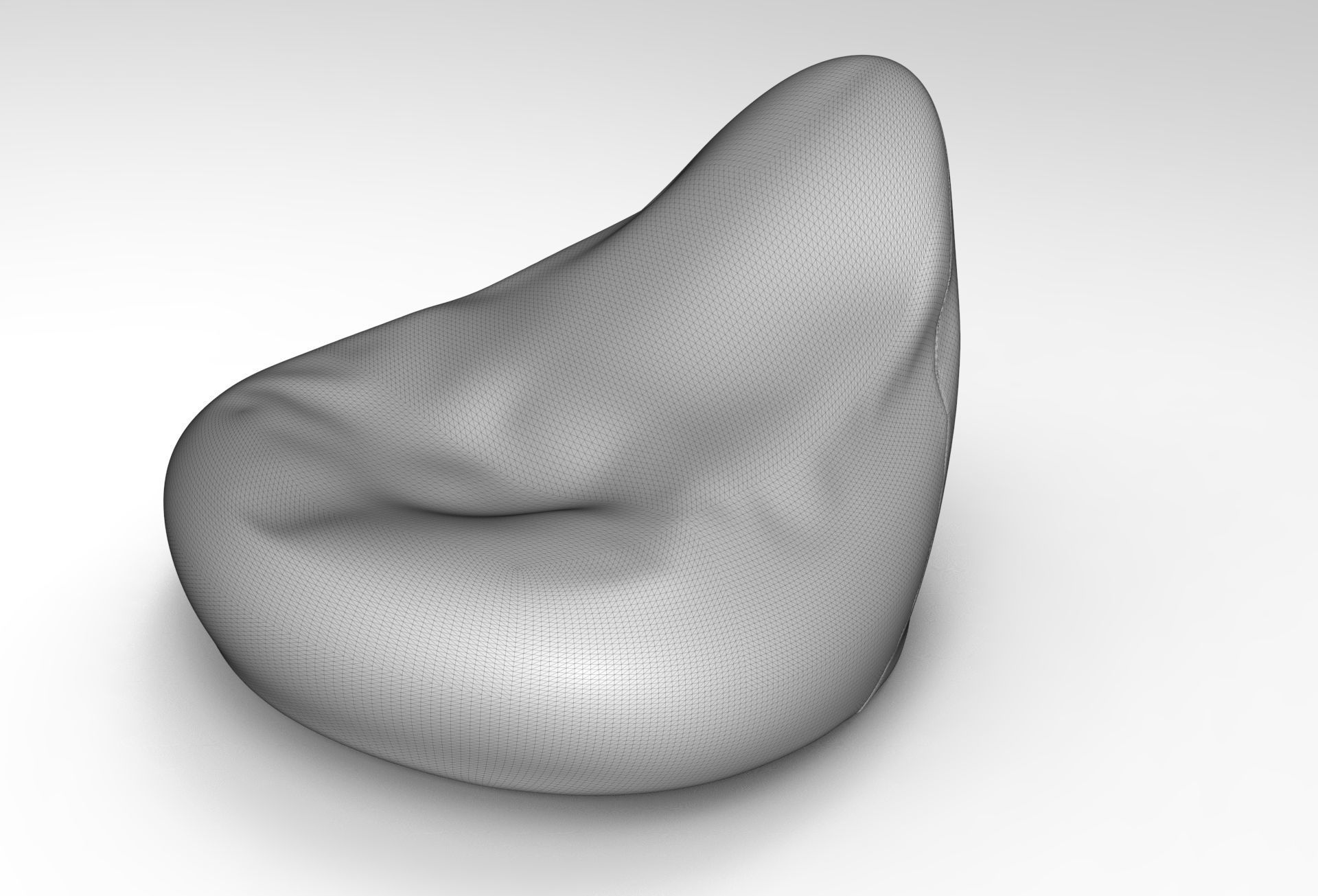 Zimba Mini Pouf Low-poly 3D model_5