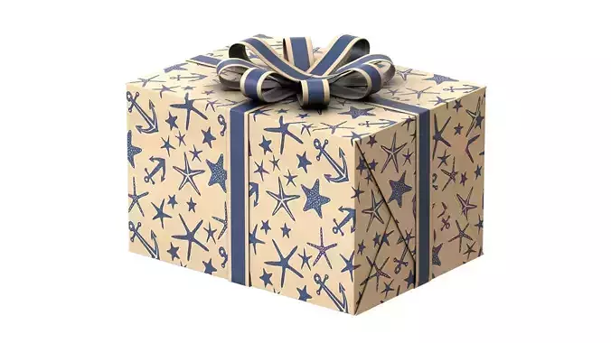 Christmas Box 13 Low-poly 3D model