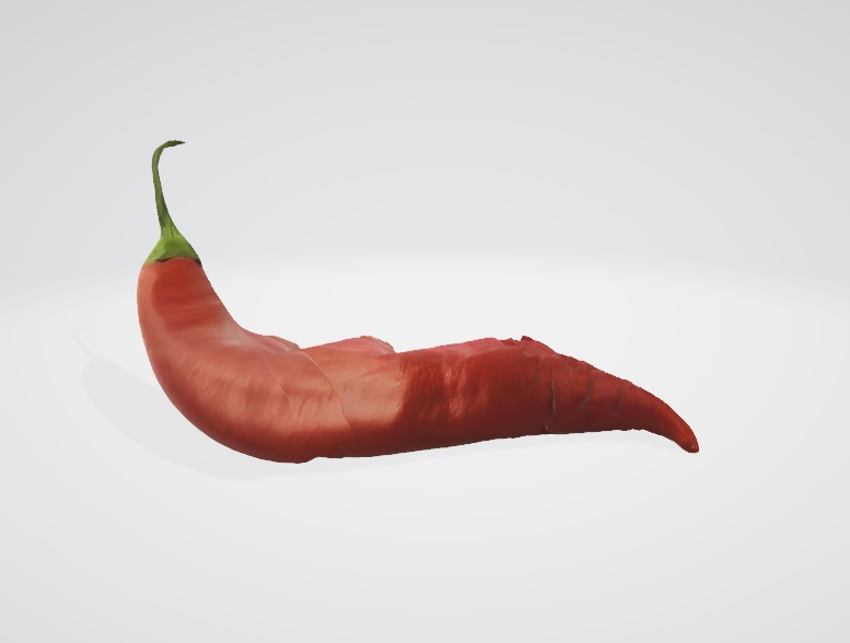 Cut Hot Pepper Detailed Realistic 3D Asset Low-poly 3D model_3