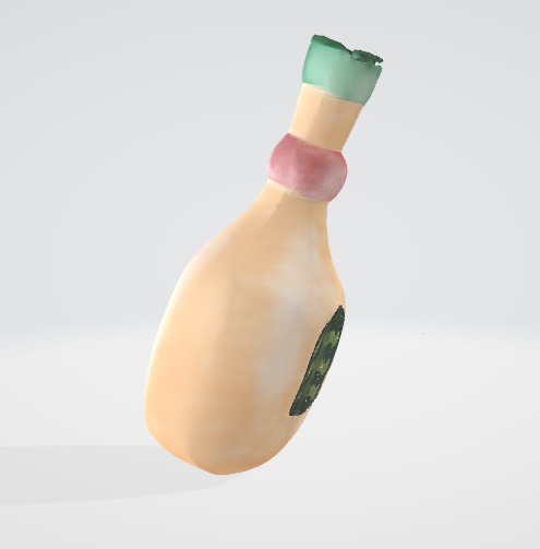 Basic Bottle  Low Poly Design 3D Asset Low-poly 3D model_2