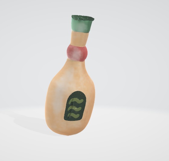Basic Bottle  Low Poly Design 3D Asset Low-poly 3D model_4