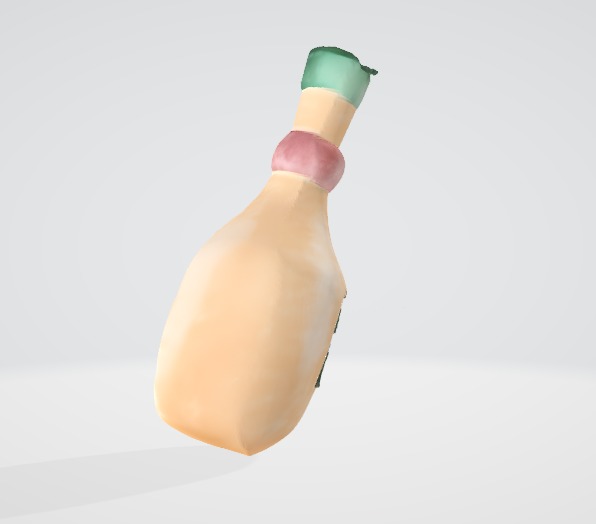 Basic Bottle  Low Poly Design 3D Asset Low-poly 3D model_1