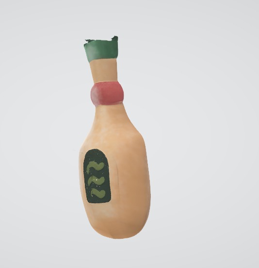 Basic Bottle  Low Poly Design 3D Asset Low-poly 3D model_3