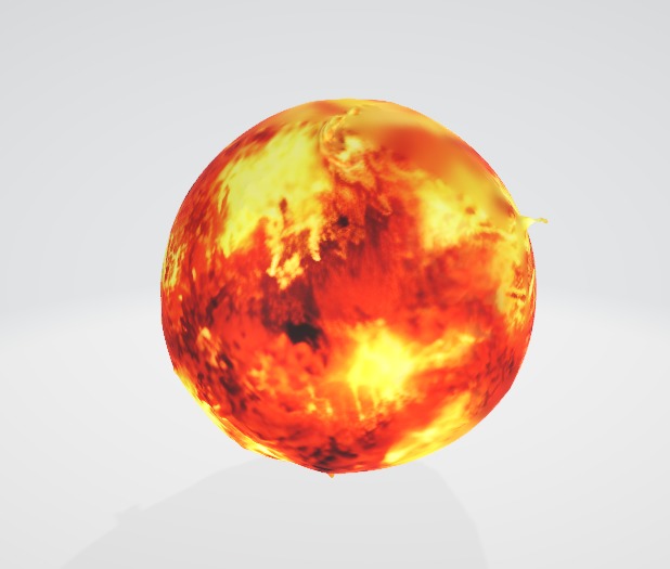 Flaming Orb Fireball 3D Asset 3D model_1