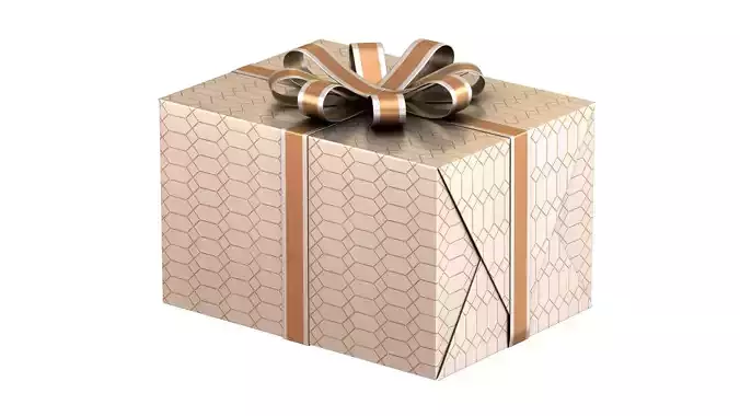 Christmas Box 15 Low-poly 3D model