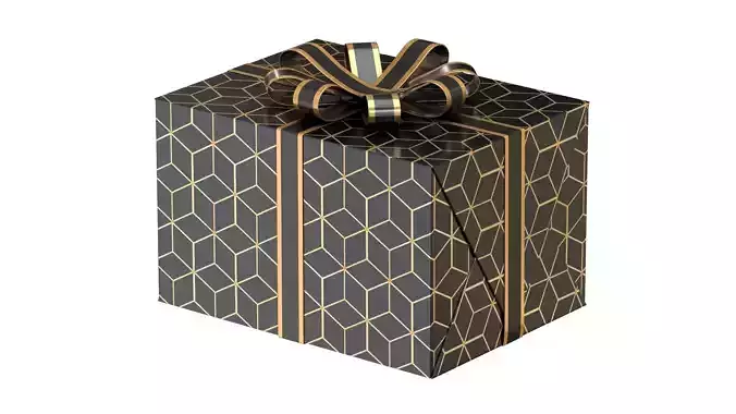 Christmas Box 16 Low-poly 3D model