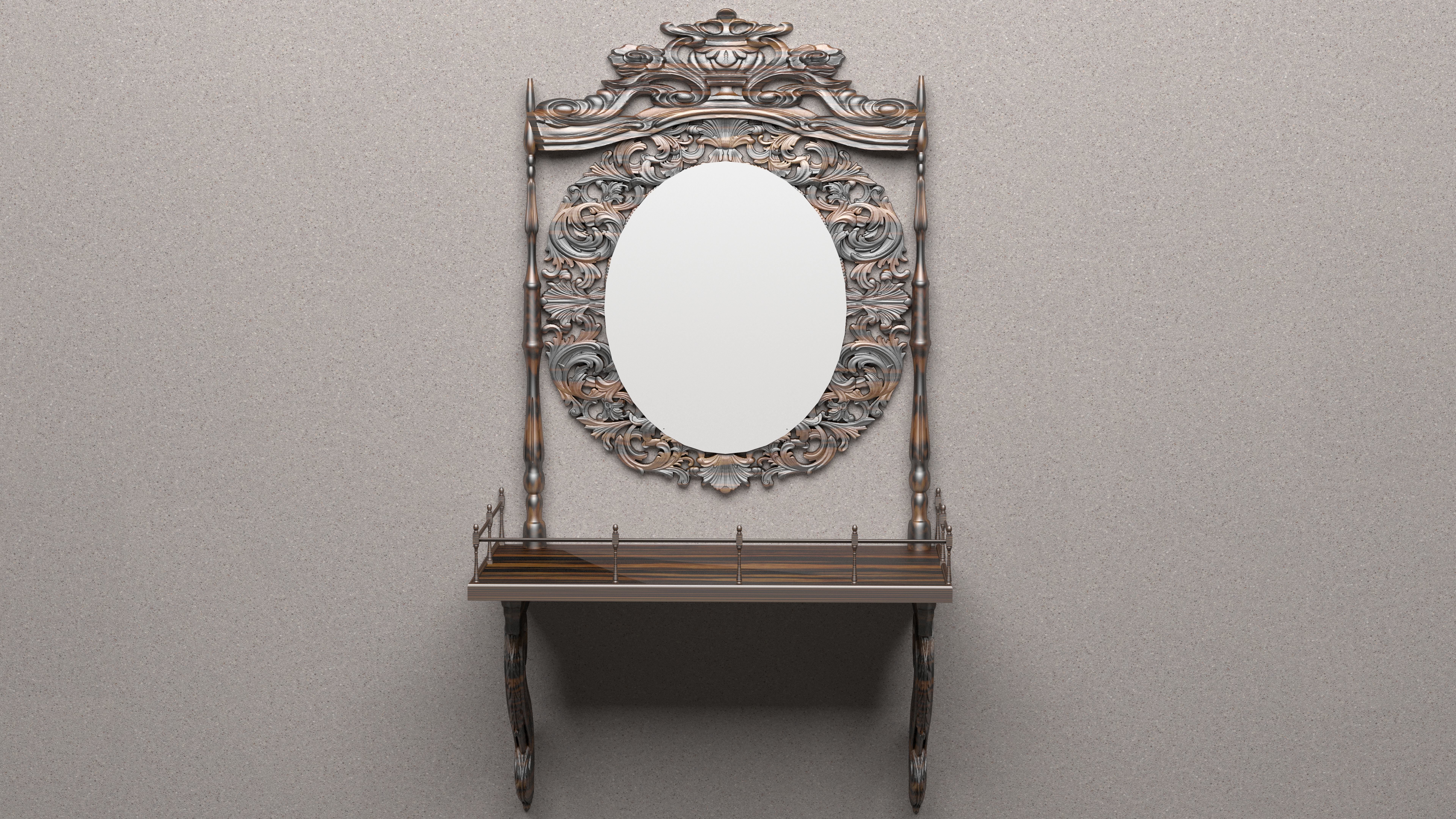 Wall Console 3D model_1