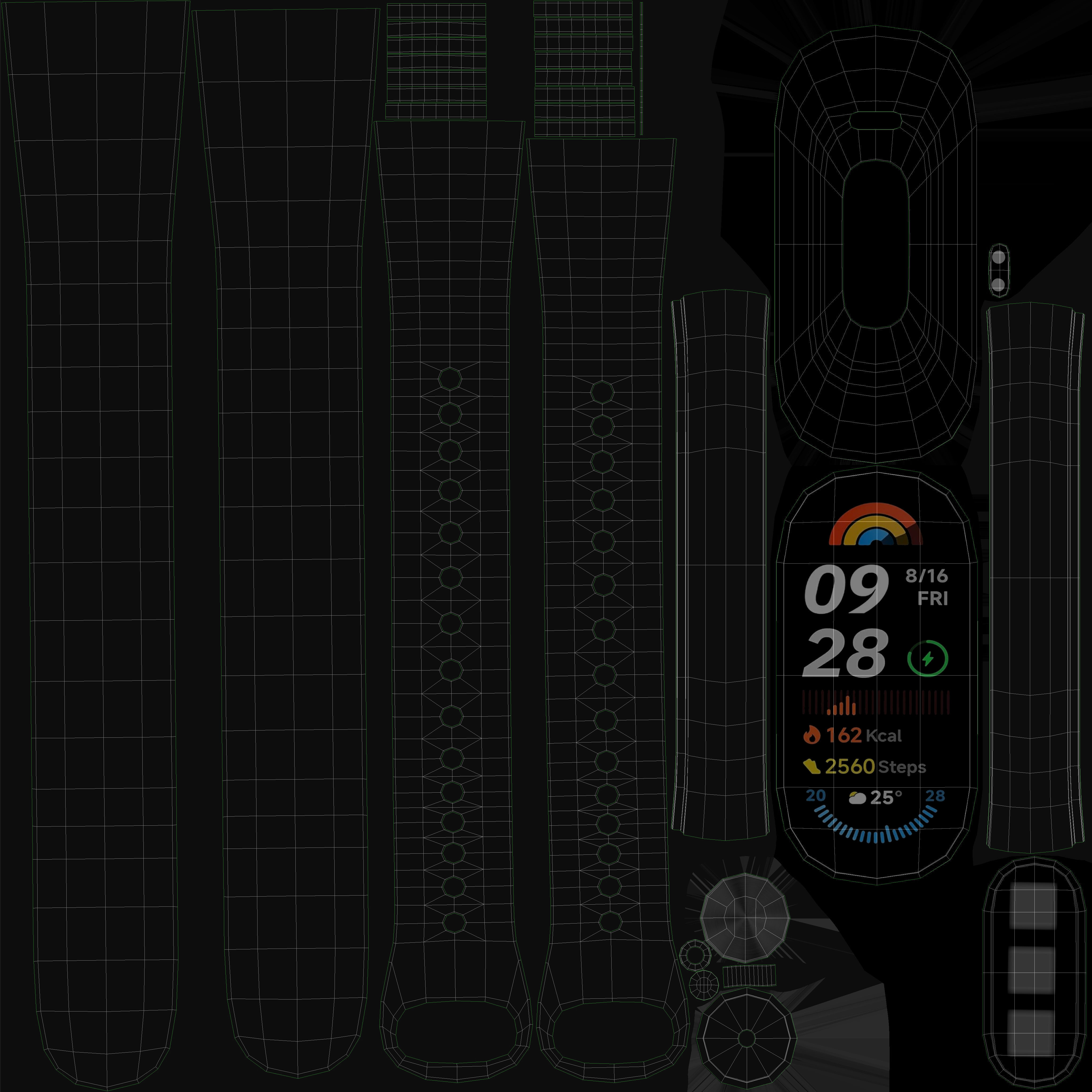 Xiaomi Smart Band 9 Pink 3D model_17