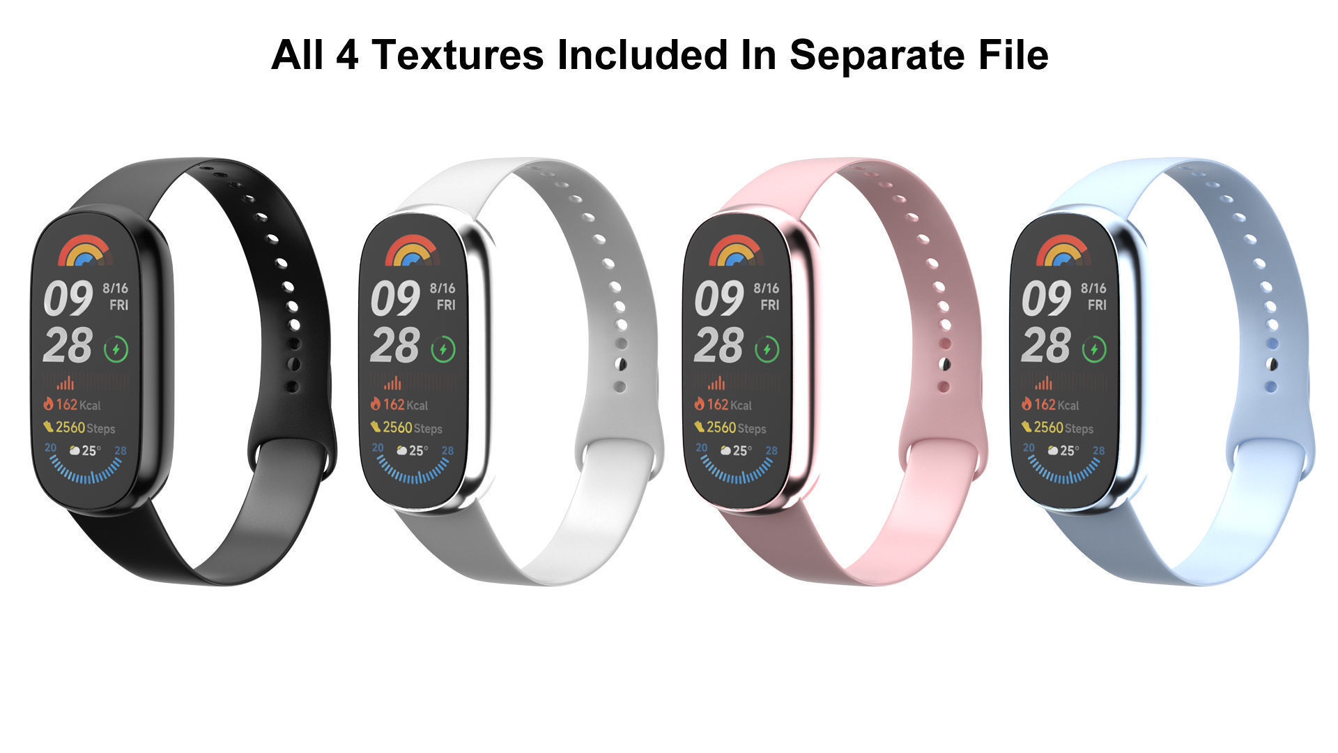 Xiaomi Smart Band 9 Pink 3D model_1