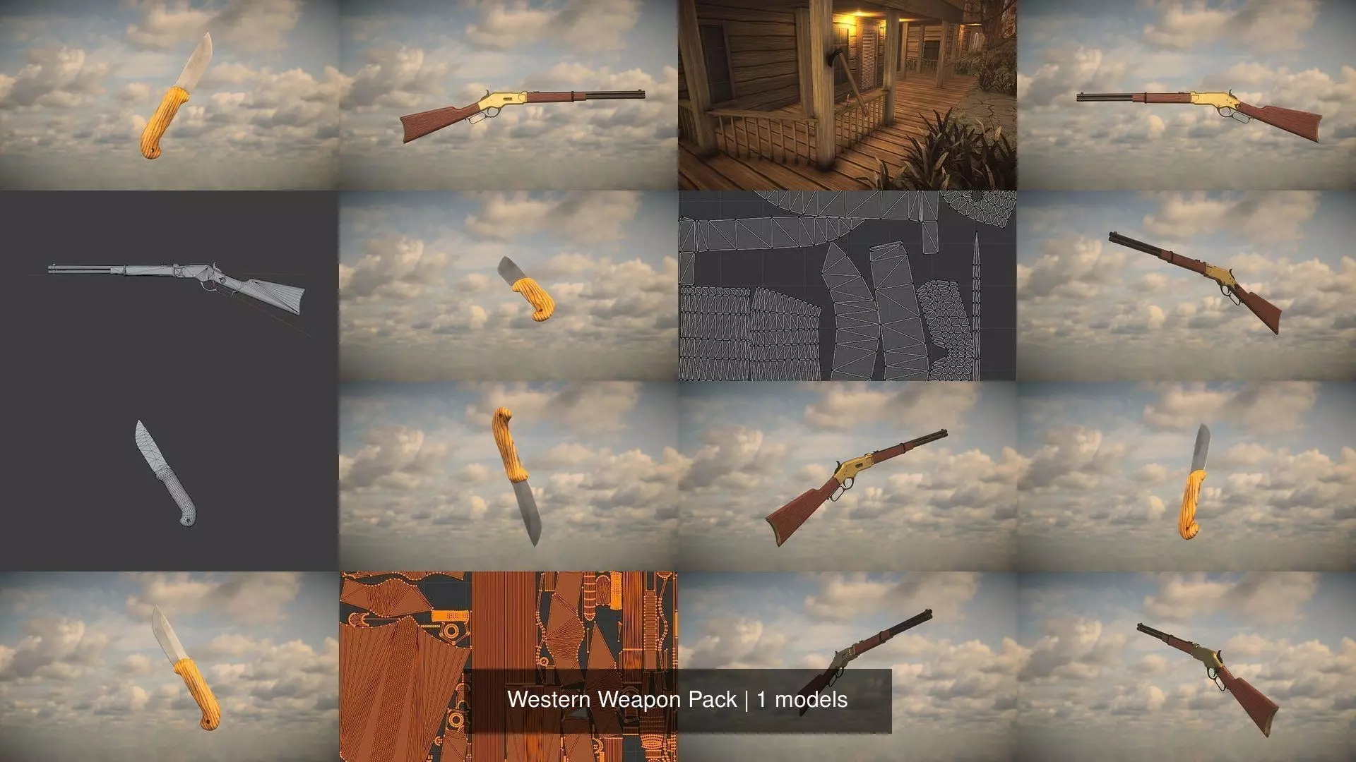 Western Weapon Pack 3D Model Collection_0
