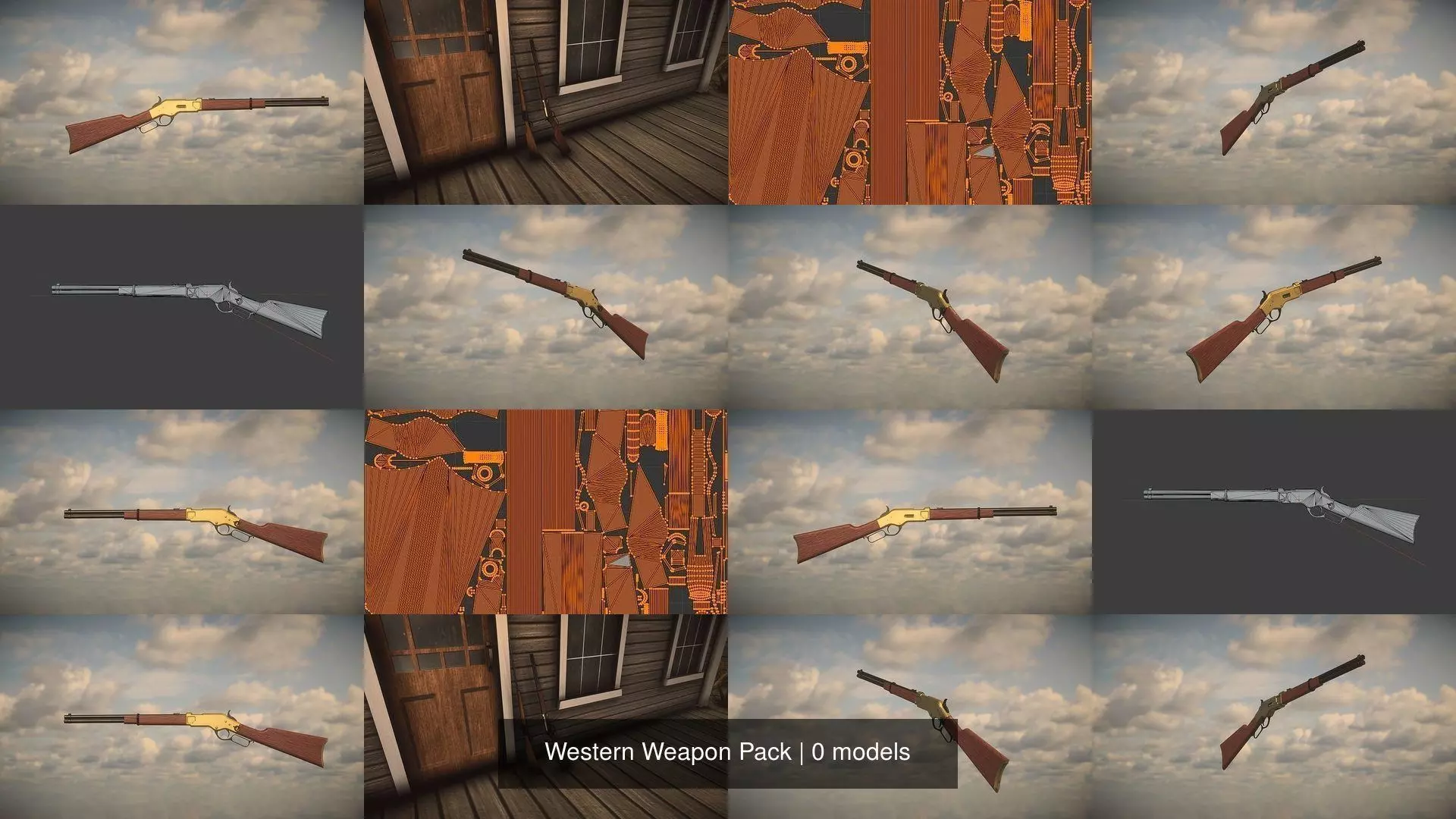 Western Weapon Pack 3D Model Collection_1