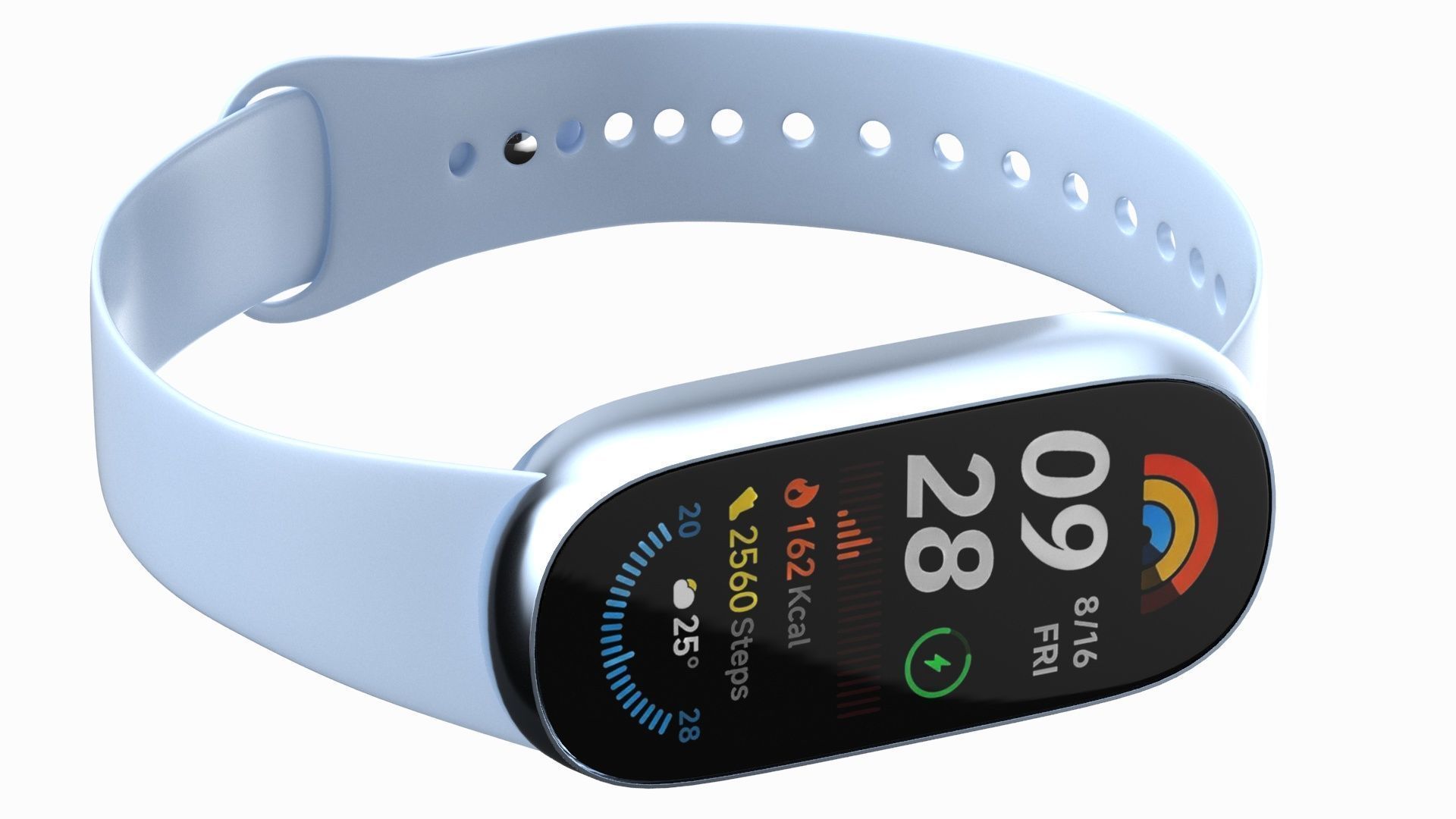 Xiaomi Smart Band 9 Blue 3D model_6