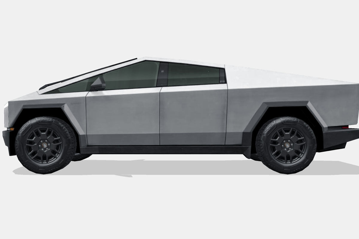 Tesla Cybertruck 2024 Low-poly 3D model_6
