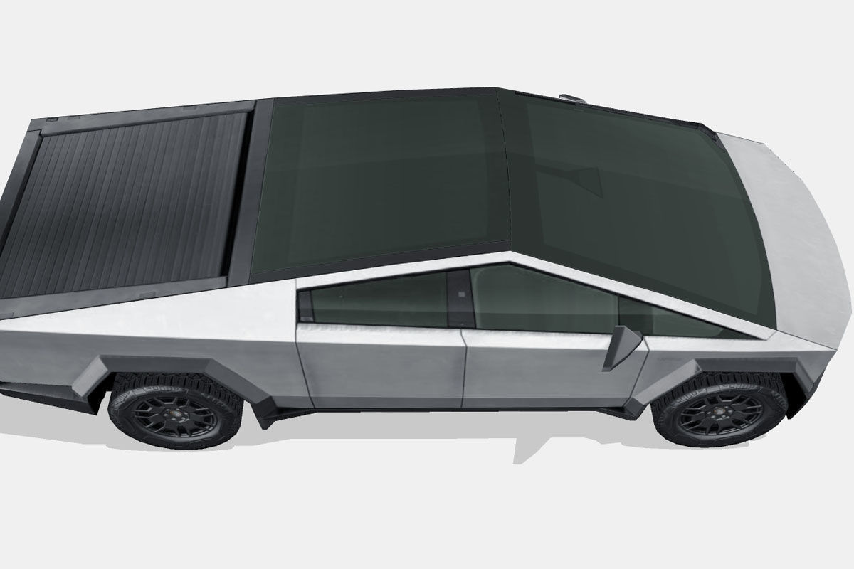 Tesla Cybertruck 2024 Low-poly 3D model_13
