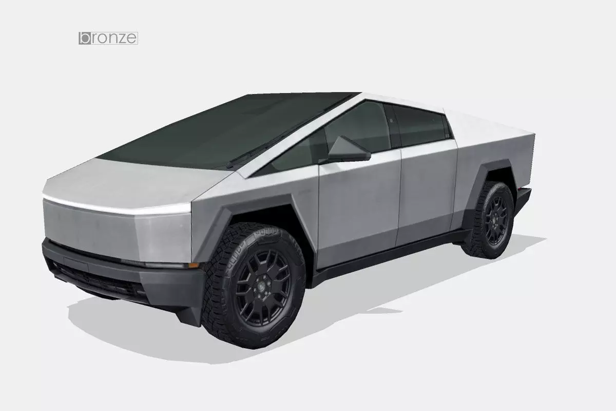 Tesla Cybertruck 2024 Low-poly 3D model_0