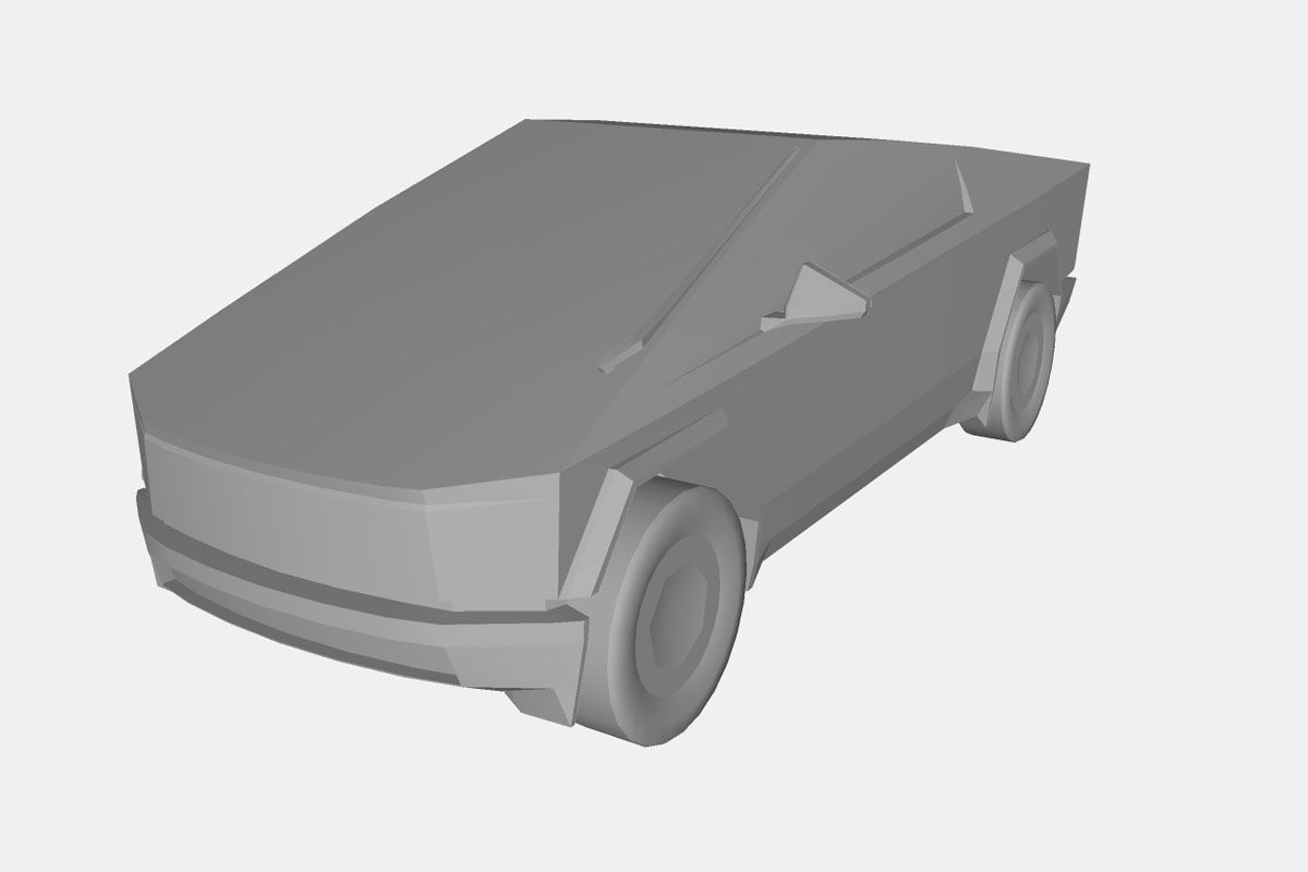 Tesla Cybertruck 2024 Low-poly 3D model_20