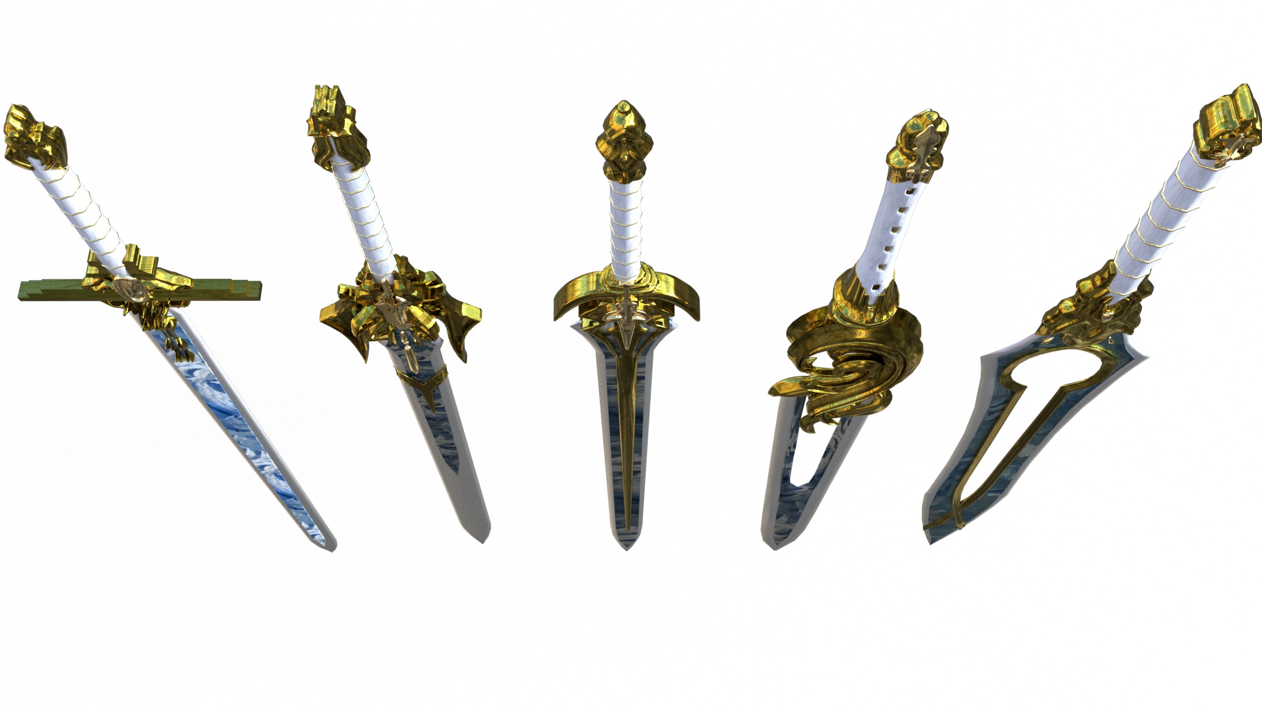 Celestials wepons Low-poly 3D model_2