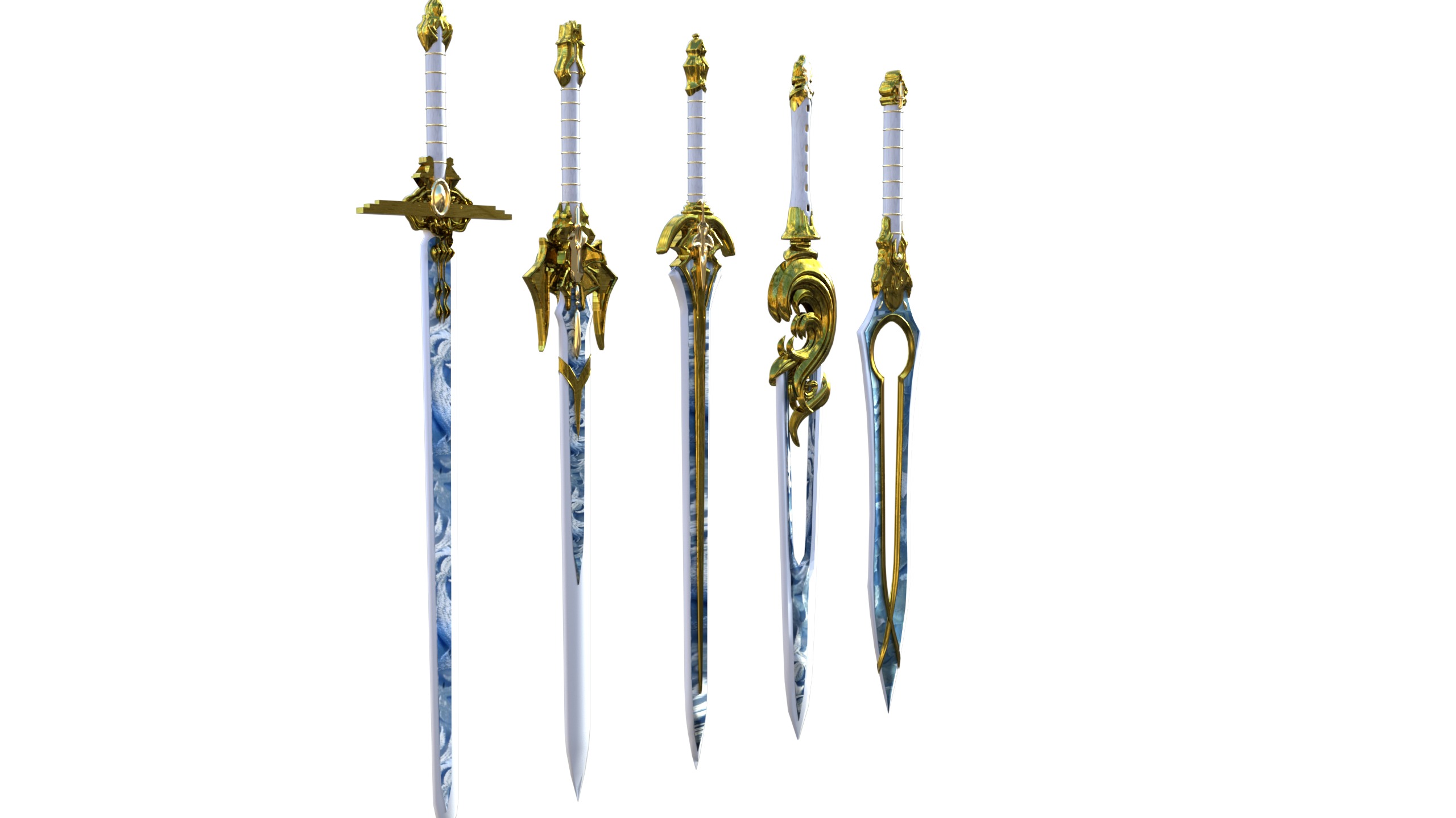 Celestials wepons Low-poly 3D model_4