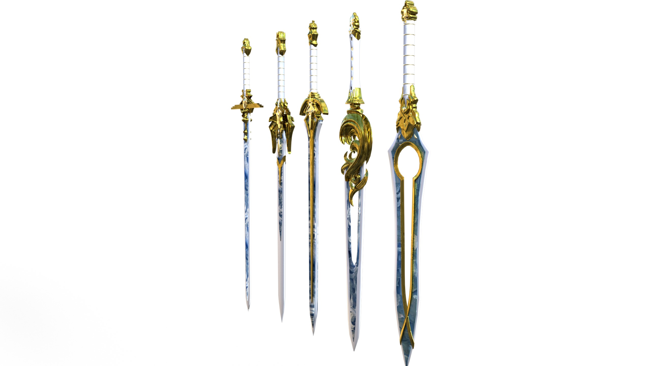 Celestials wepons Low-poly 3D model_5