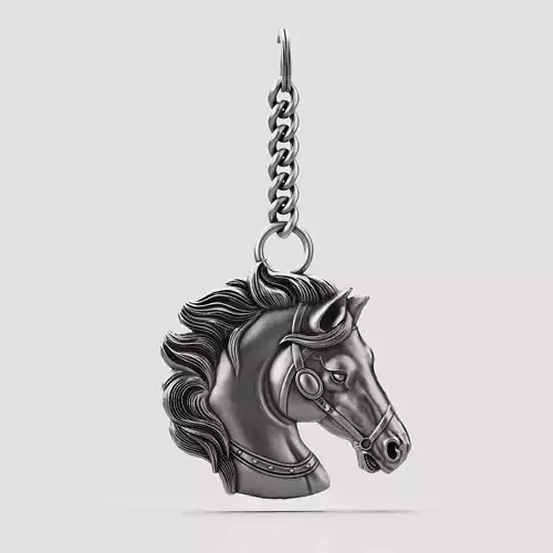 Horse key holder silver gold jewelry printable 3d model
