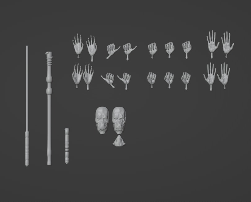 Star Wars the Black Series Darth Plagueis Head hand bundle kit 3D print model_1