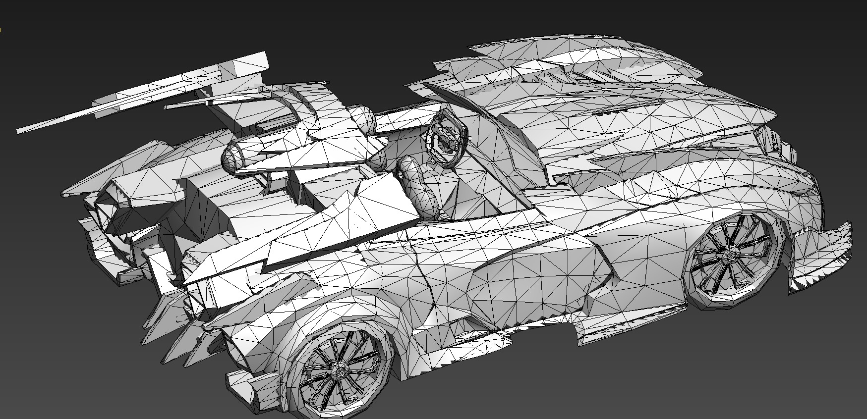 racing car Low-poly 3D model_13