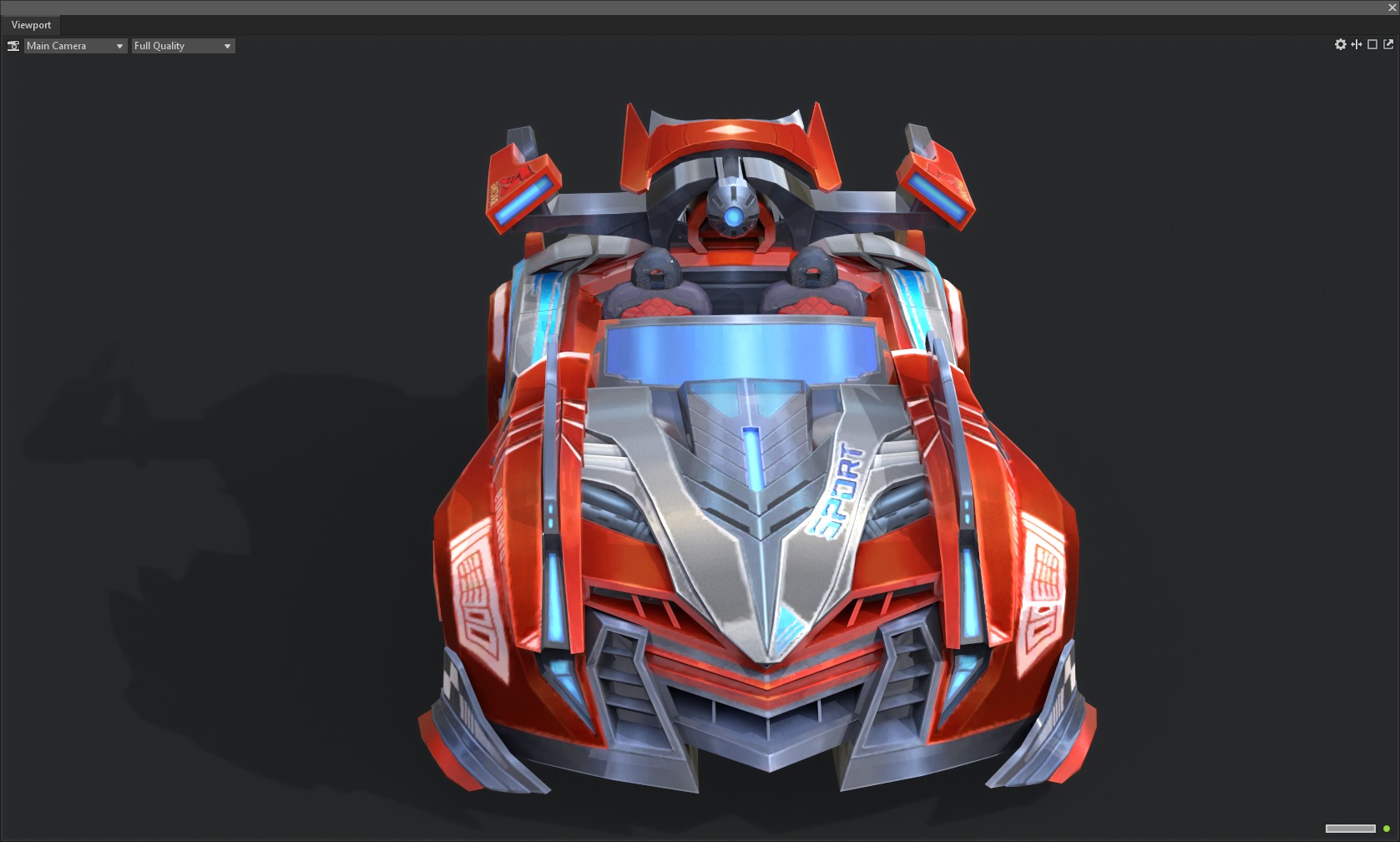 racing car Low-poly 3D model_6