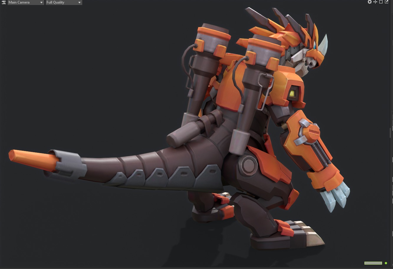 Tyrannosaurus robot Low-poly 3D model_5