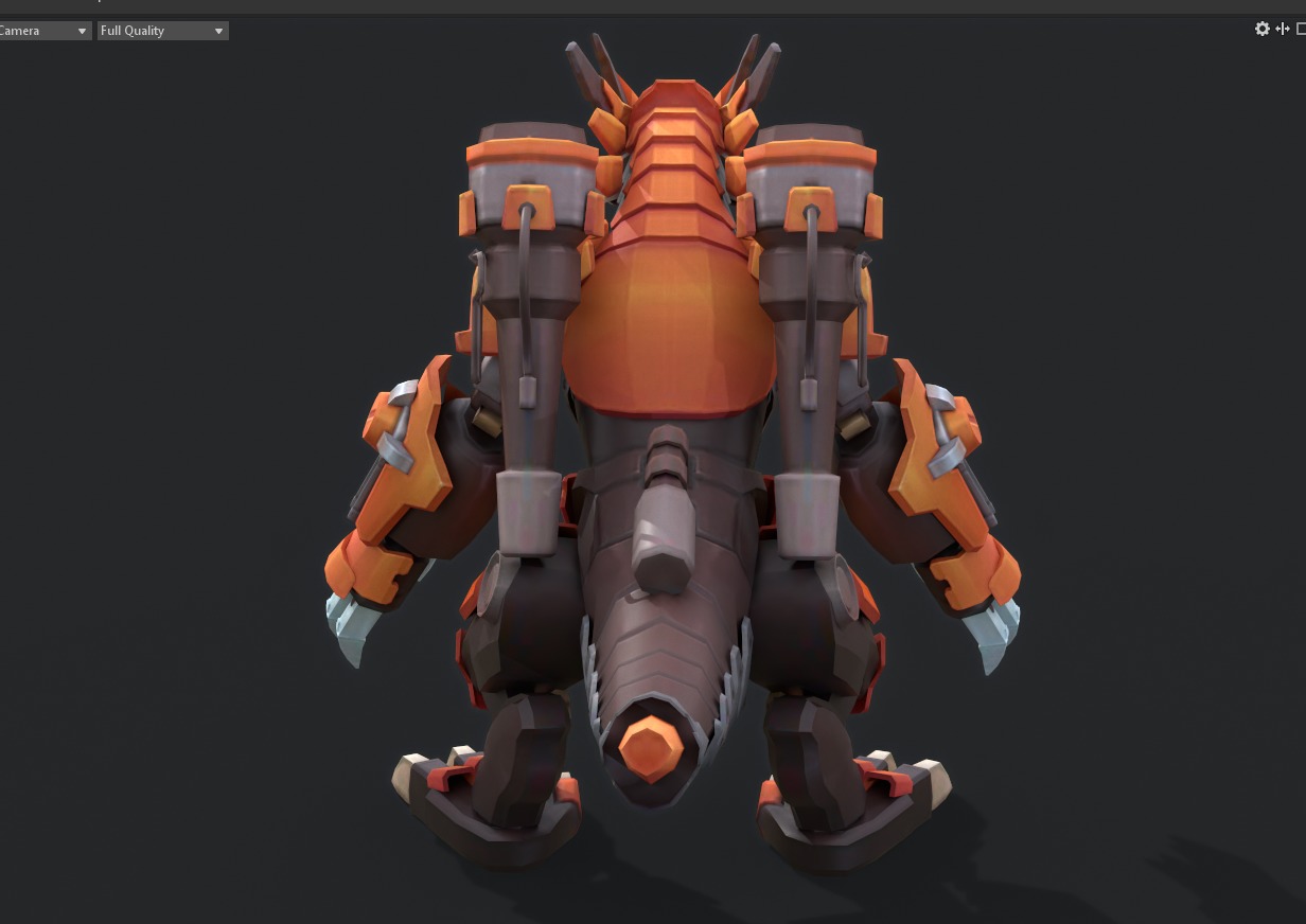 Tyrannosaurus robot Low-poly 3D model_4