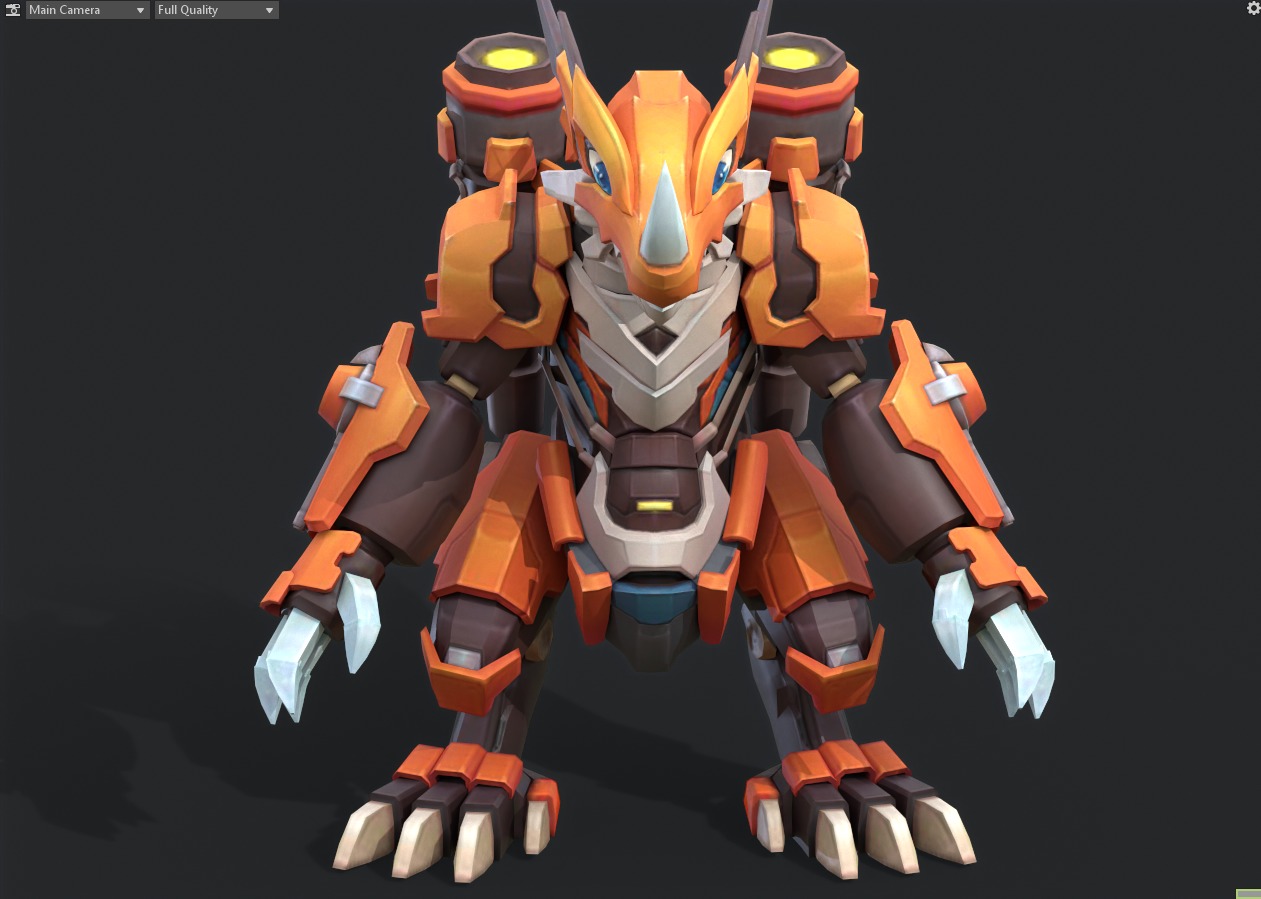 Tyrannosaurus robot Low-poly 3D model_7