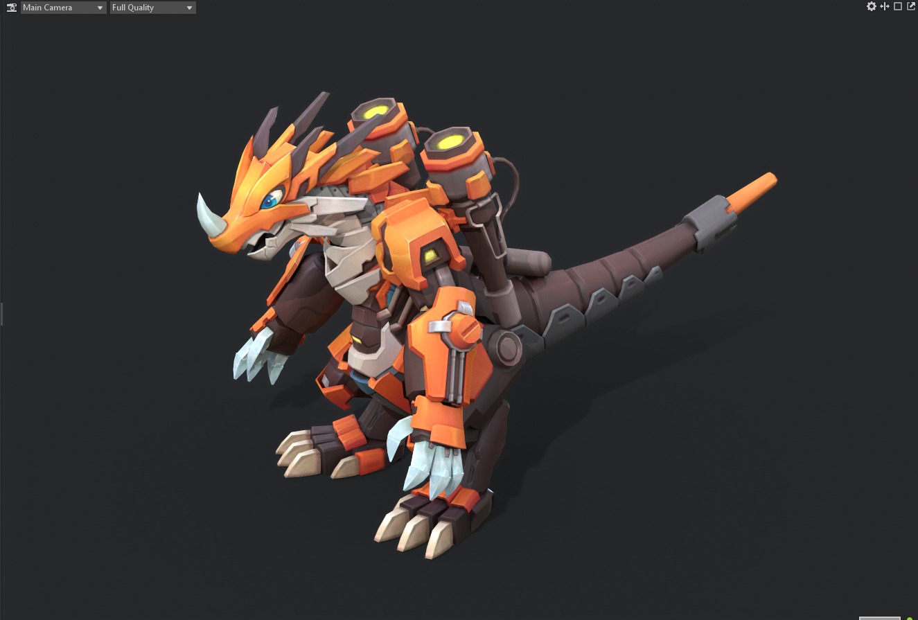 Tyrannosaurus robot Low-poly 3D model_9