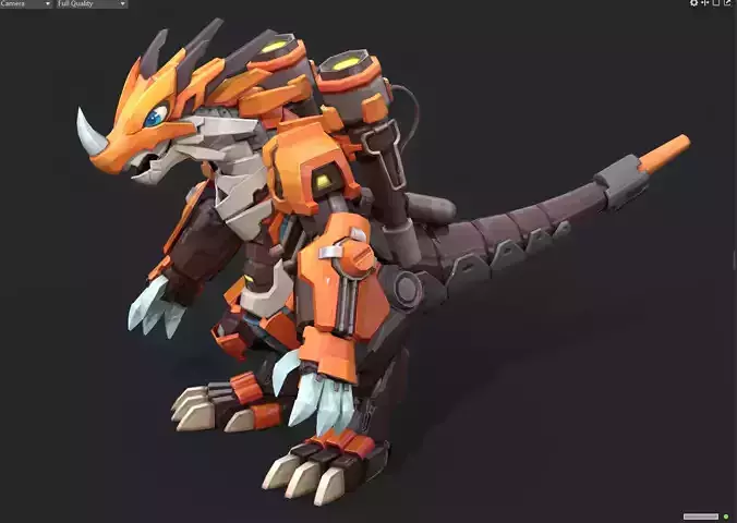 Tyrannosaurus robot Low-poly 3D model